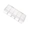 John Bead 7" Clear 10 Compartment Plastic Rectangle Box